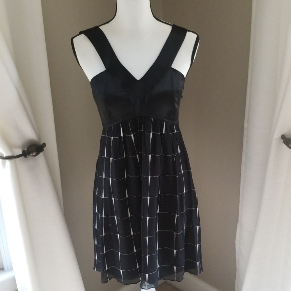 Silk black and white dress